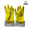 ODMの黄色い世帯の乳液の手袋は台所のための並べられたゴム製手袋を群がらせる